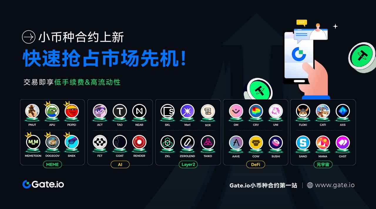 Gate.io合约极速上线52个热门币种，小币种合约赛道迎新风口-第1张图片-欧意下载