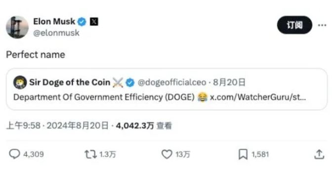 DOGE币是什么 Department of Government Efficiency能买吗-第6张图片-欧意下载