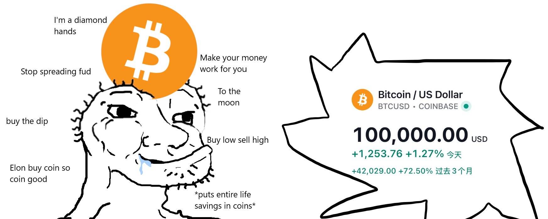 10万美元一枚，普通人到底如何才能拿住比特币？-第1张图片-欧意下载